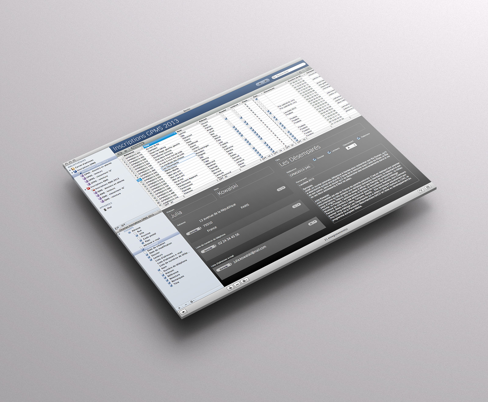 Sopadin - Interface base Bento GPMS